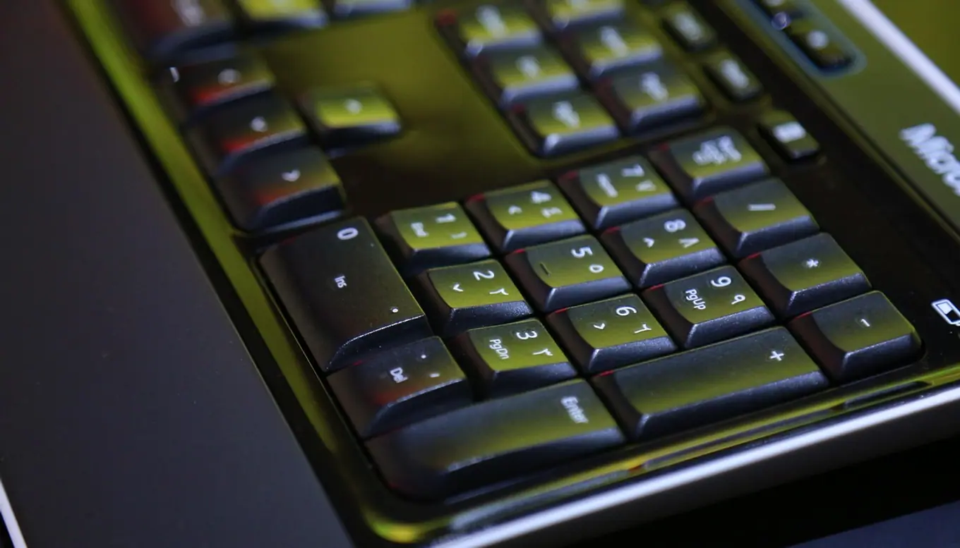 Black color computer keyboard, abstract and business finance and industry