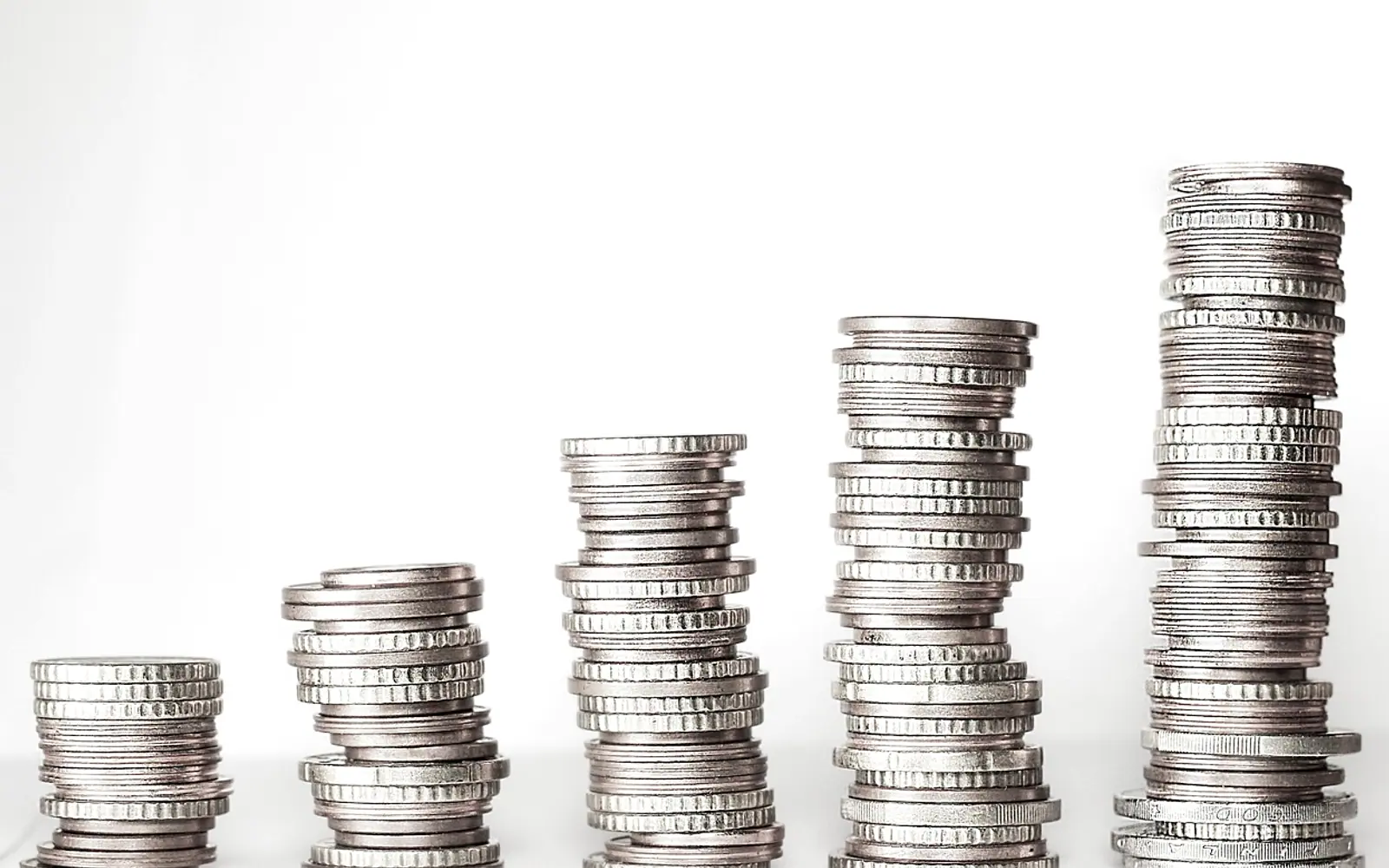 Money, coins and stack
